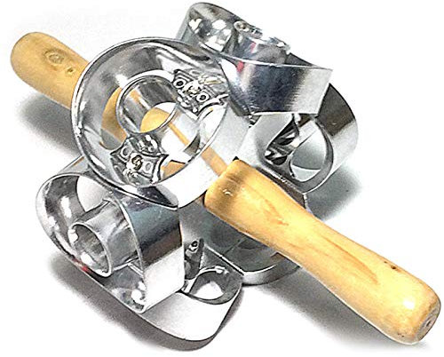 Molde para pasteles de rosquilla, cortador de rosquillas giratorio, herramienta de decoración de pasteles de postre, rodillo para hornear de metal para masa de pastelería, herramienta de cocina
