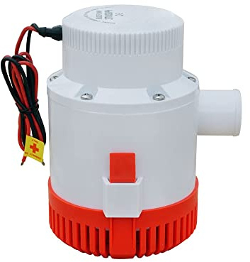 ZONADAH 12V Submersible Bilge Water Pump 3700GPH 40mm Electric Pumping Fresh or Sea Water for Caravan Camping Marine Fishing Boat Small Swimming Pool and Fountains