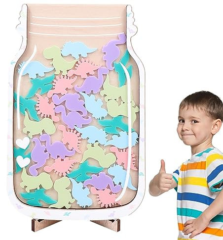 Sloane Belohnungstafel Kinder Für Das Verhalten, Belohnungsglas Mit Sternen,Belohnungsglas Mit Stern Dekor, Belohnungstafel Für Kinder, Routine-Trainingsgeschenke, Kinder-Belohnungstafel