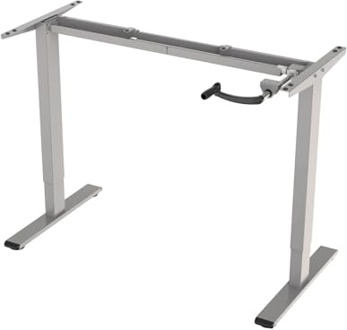 Spacetronik Tischgestell Höhenverstellbar Manuell | Schreibtischgestell Höhenverstellbar mit Kurbel 71-121 cm, Schreibtisch Gestell ohne Tischplatte, Tragfähigkeit von 70 kg