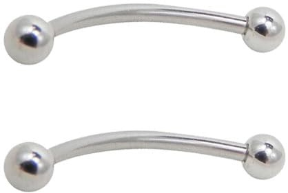 2 piercings para la punta de la lengua, largo de la barra 13mm y grosor 1,2mm, antialergico