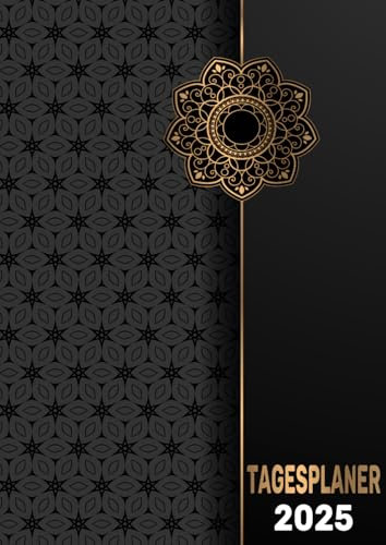 Tagesplaner 2025 1 tag 2 seiten: mit uhrzeit für 365 Tage | von Januar bis Dezember 2025 | ein Monat = Seiten | A4
