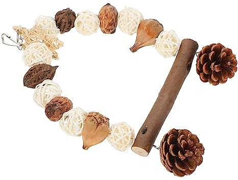 BESPORTBLE giocattolo da masticare pappagallo giocattolo da piccoli giocattoli per uccelli parrocchetto altalena del pappagallo per uccelli frutta l'altalena