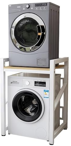 WPPTNSFY Unidad de Almacenamiento para Lavadora, Armario para Lavadora y Secadora, Kit de Apilamiento para Lavadora, Ajustable en Altura, para Baño, Cocina, Balcón, Lavandería