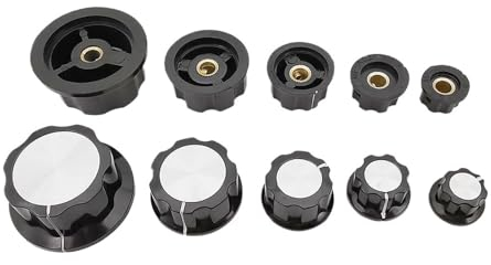 Potentiometer Knob Cap MF-A01 MF-A02 MF-A03 MF-A04 MF-A05 Rotary Switch Knobs Caps Cover 6mm Shaft Hole Trimming Potentiometer ITCLEYMDZV(MF-A02,One Size)