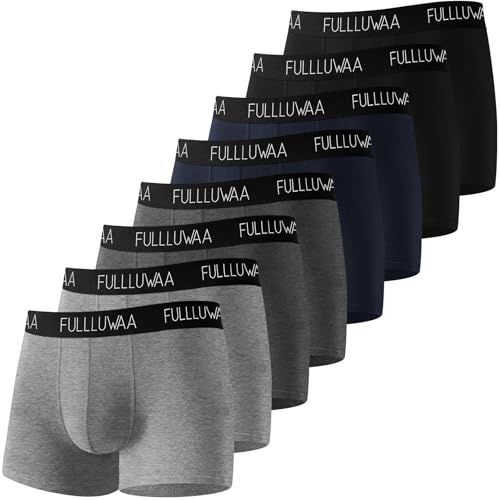 Fullluwaa Herrens Boxer Shorts 8-pack Briefs Bomull Herr Retro Shorts Boxer Underkläder S, M, L, XL, XXL, XXXL