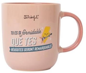 Sr. Wonderful – Taza – Eres tan genial que tus éxitos serán notables – Taza de cerámica con mensaje de motivación