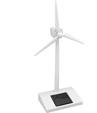 Akozon Umweltfreundliches Solarbetriebenes Windmühlenmodell, Schreibtisch-Windmodell-Ornament für Naturwissenschaftlichen Unterricht und Bildungszwecke