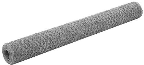 ShGaxin Verzinkter Stahl verzinkt 25x1,2m, Gartenzaun Metallgeflecht, Metallzaun, Zaun Bild, Metallgitter, Stacheldraht