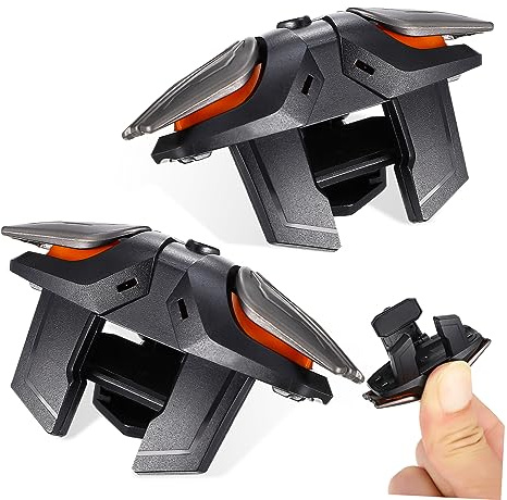 COLLBATH Mobile Game Controller Triggers with Finger Sleeves Gaming Accessories for and Sensitive Touch Anti-sweat 6-finger Design