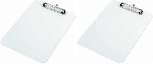 Alba Platrans Klemmbrett für DIN A4 228x10x315 mm transparent Kunststoff (Packung mit 2)
