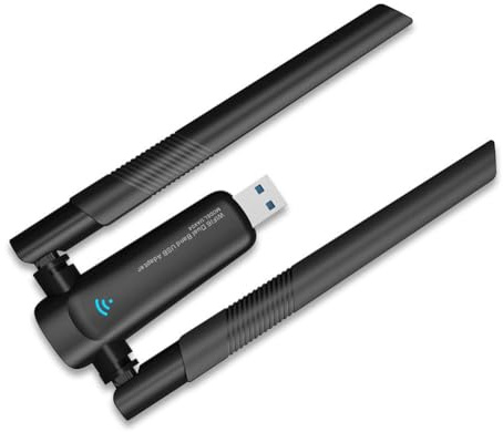 Faeymth Adattatore USB WiFi 6 1800Mbps Scheda di Rete Wireless Wi-Fi 5G/2,4GHz Antenna Ad Alto Guadagno