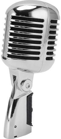 Sorandy Micro Cardioïde Classique avec Un Câble XLR à 6,35 Mm, Microphone Vocal Dynamique Rétro, Angle Réglable, Micro de Style Rétro pour Les Performances de la Scène, KTV, Performance