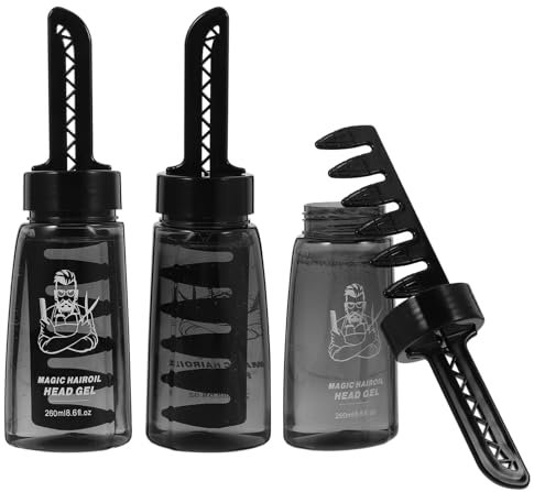 Ipetboom 3stücke Nachfüllbare Haar Styling Gel Flasche Mit Kamm Behälter Für Herren Frisuren Praktisch Und Tragbar Für Und Styling