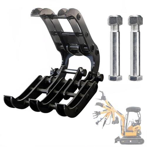 Anbaugeräte Greiferaufsatz, breiter Bagger, Holzgreifer für Minibagger, Baggerbagger, Greifer zum Bewegen von Baumstämmen und unregelmäßigen Objekten, Maschinen, Metallgreifer