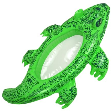 Crocodile Floatie - 62x40x11Cm Aufblasbares Krokodil | Schlauchboote Für Schwimmbäder | Fun Form Floatings Mat | Outdoor Floaties Für Party, See, Hofteiche, Über Gemahlenen Pools