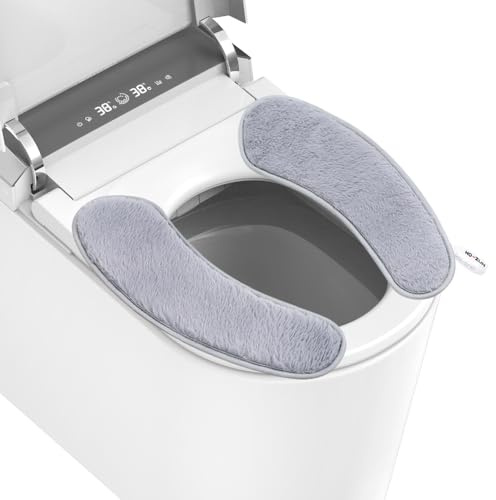 Udbrud WC-Sitzbezug, WC-Sitz Cover Dicker Waschbar, Toilettensitzbezug Plüsch Wärmer Pad WC Abdeckung Cover Pad Sitzwärmer Tuch Toilettensitzkissen für Familie Reisen
