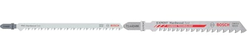 Bosch 8x Stichsägeblätter (5x PRO Hardwood fast T344DF + 3x EXPERT T144DHM) (für Hartholz, Grobspanplatte, WPC Holz-Kunststoff-Verbundstoffe, Länge 100mm, 152 mm, Professional Zubehör Stichsäge)