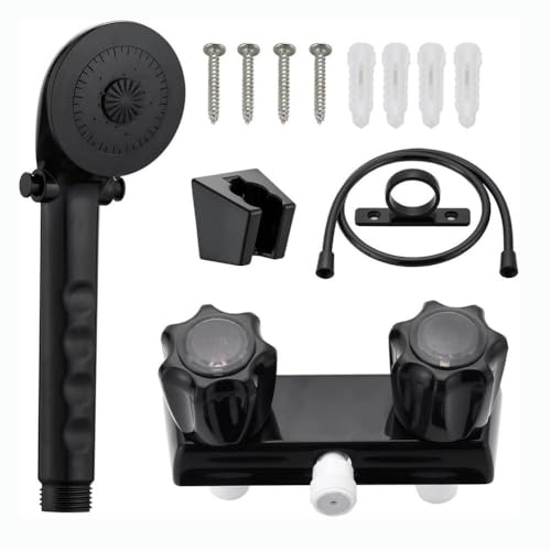Robinet de douche pour camping-car avec pommeau de douche et tuyau, kit de tuyau de douche de rechange avec interrupteur marche/arrêt, douchette de rechange pour camping-cars, mise à niveau facile de