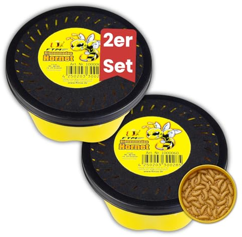 Lebende Bienenmaden – Premium Angelköder für Forellen & Saibling – Frische | aktive Ködermaden für Pose, Grundblei & Sbirolino – Lebendfutter