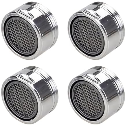 M24 Tap Aerators, 4 Pcs Tap Filter Nozzle with Gasket, Faucet Filter Replacement Insert for for Kitchen Sink, Bathrooms, Toilets, Restaurants Mixer Tap (24MM)