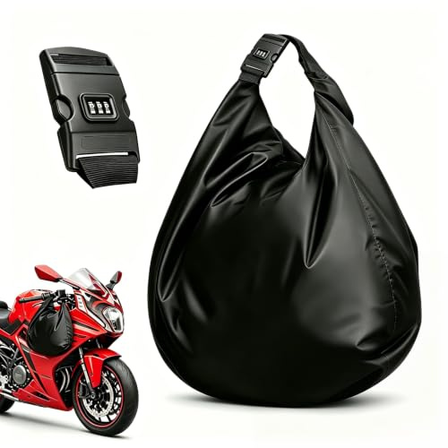Gorgelulu 30L abschließbare Motorrad Helmtasche – wasserdicht, mit Zahlenschloss & Samtfutter – ideal für Motorradhelm, Fahrradhelm, Skihelm, Reithelm, Basketball, Fitness