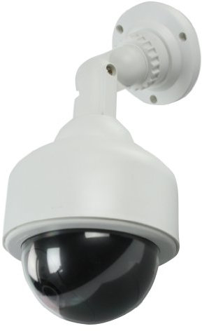 Ex-Pro White Speed Dome Dummy/Fake CCTV Security Camera/indoor housing camera. With built-in flashing LED