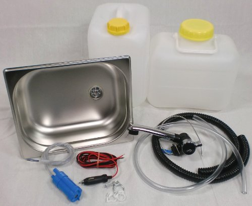 Wasseranlage Imbisswagen Verkaufsanhänger Campingküche Bausatz Spüle 354x325x100 London (ad-ideen)