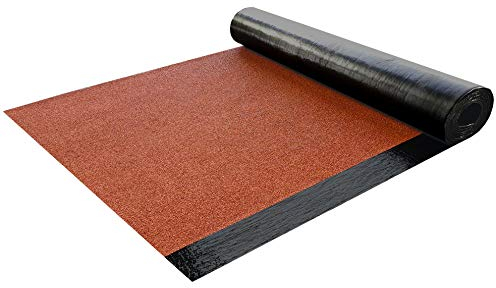 Isolbau Schweißbahn PYE PV 200 S5 beschiefert - Bitumenbahn SBS modifiziert zur Dachabdichtung - Rot, 1 x 5 m² Rolle