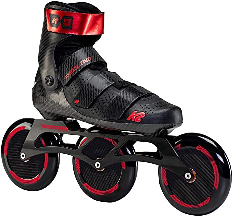 K2 Skates Unisex Inline Skates Redline 125, Black - red, 30F0199.1.1.100