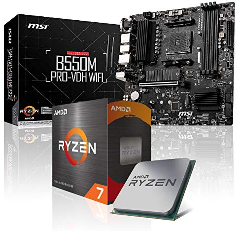 Memory PC Kit d'évolution PC Ryzen 7 5800X 8X 3.8 GHz, 16 GB DDR4, B550M Pro-VDH WiFi, Entièrement assemblé et testé