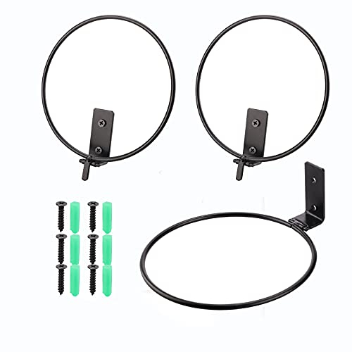 ASSR 3 Stück 10 cm Metall zusammenklappbarer Blumentopfhalter Ring, Wandhalterung Pflanzgefäß Aufhänger Haken Ring, Eisen zusammenklappbare Wandhalterung, faltbarer Topflappen