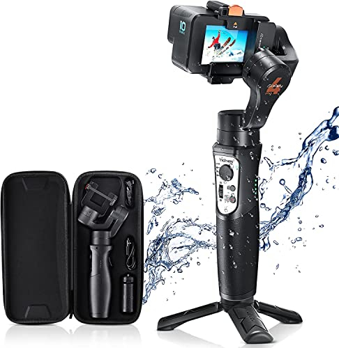 hohem iSteady Pro4, Action Kamera Gimbal Kompatibel mit GoPro Hero 13/12/11/10/9/8/7/6/5/4, für DJI Osmo Action 3/Insta360 One R/Sony RX0, 3 Achsen Stabilisator 14 St. Betriebszeit, IPX4 Splash-Proof