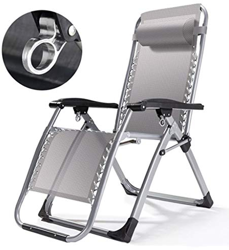 MXXHFC Sonnenliegen Garten Klappbarer Zero Gravity Chair Bequeme verstellbare Rückenlehne für Strand Camping Outdoor Patio Lounge Chairs