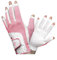 CINGHI LUSSO Sommer-Golfhandschuhe für Erwachsene, atmungsaktiv, fingerlos, elastisches Lycra-Gewebe, ein Paar linke und rechte Hände, Größe 46-53 (Rosa)