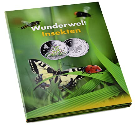 Leuchtturm 368646 Münzalbum für dt. 9 x 5 Euro Münzen Wunderwelt Insekten inkl. Blumensaat