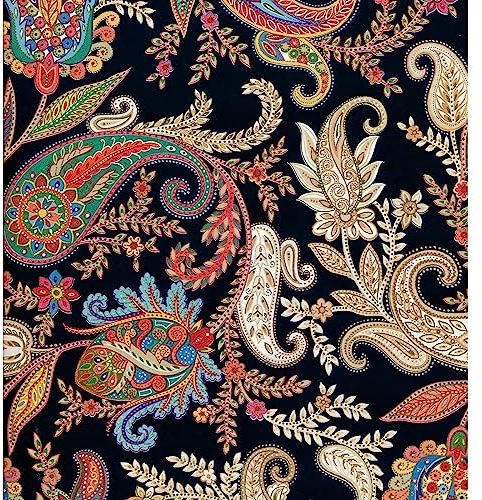 bsb Geschenkpapier Rolle in 70 x 200 cm - Geschenk-Verpackung Paisley Ornament - Geschenk-Papier Geburtstag & mehr - reißfestes Geschenkpapier Kinder & Erwachsen - 1 Rolle