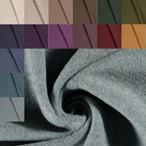 Walkloden Meterware uni meliert * ab 50 x 140cm, 022 mint | 100% mulesingfreie Schurwolle, Wolle, Walkstoff, Mantelstoff, Trachtenstoff, Wollwalk, Loden, Wollstoff