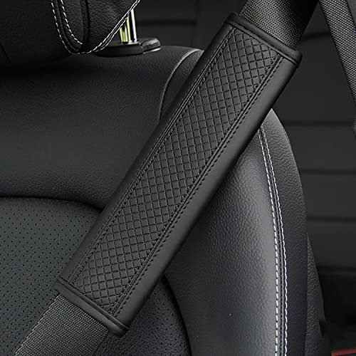 2 StüCk Auto Gurtpolster für Porsche 718 Boxster / 718 Cayman / 911 Carrera / 911 Turbo / 911 Targa, Auto Gurtschutz Schulterpolster Komfort Seat Belt Padding Innenausstattung,- Black