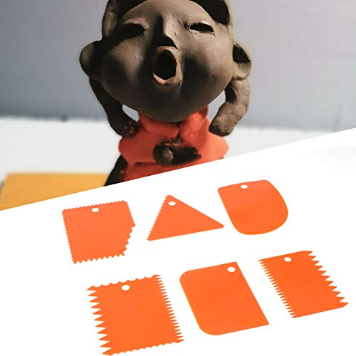 6 Raspadores de Masa, Raspador de Arcilla de Cerámica, Cortador de Masa, Raspador de Tarjeta, Cortador de Masa, Espátula de Crema, Espátula de Masa para Bricolaje, Escultura de