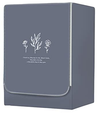 FANSU Washing Machine Cover Waterproof Dustproof Grey Front Load Washer Dryer Machine Cover Protector Sunscreen Washer Protection Tumble Dryer Cover (L-capacity 10.5-12kg,Leaf)