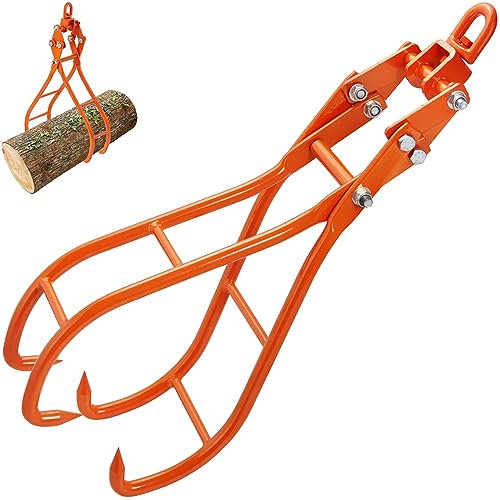 VEVOR Holzklauenhaken, 71.1 cm 4 Krallen Holzgreifer für Holzscheitzange, Schwenkbare Stahlholz-Hebezange, Adlerkrallen-Design mit 2205lbs/1000kg Tragkraft für Traktoren, ATVs, LKW, Gabelstapler