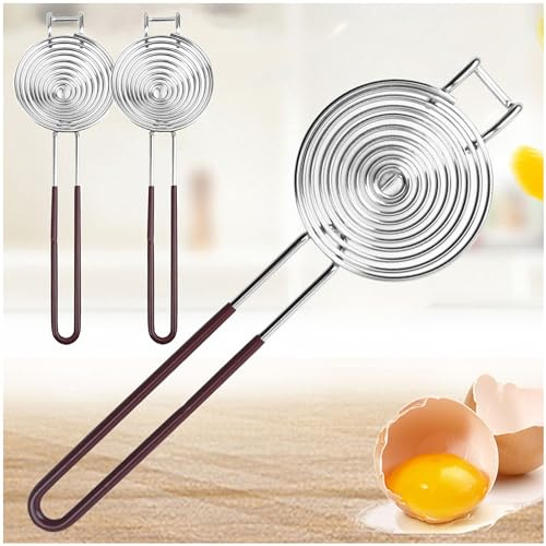 2 Stück Edelstahl Eiertrenner, Eigelb Trenner Eiertrenner, Eiertrenner aus Edelstahl 304, Eidottertrenner, Eiweiß Trenner Edelstahl für Küchenzubehör Gadgets Backwerkzeug,Separator Backwerkzeug