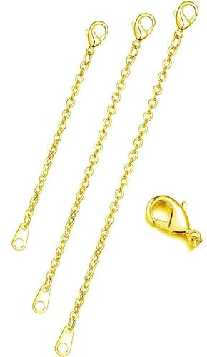 DOLPHERS 925 Sterling Silber Verlängerung Kette Halskette 3PCS Kettenverlängerer Karabinerverschlüsse Verlängerungskette Halskette kettenverlängerung silber Armband Fußkettchen für Halskette-6