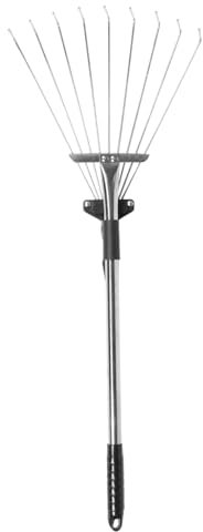 Kisangel Gartenrechen Aus Stahl Handrechen Für Rasen Und Gartenarbeit Laubrechen Zum Bodenlockerung Und Unkrautentfernen
