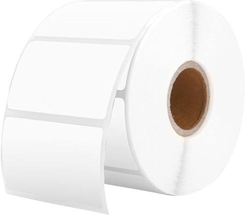 Lot de 1 000 étiquettes d'adresse, étiquettes d'adresse, vierges et thermiques – 50 mm x 35 mm – 1 rouleau, blanc