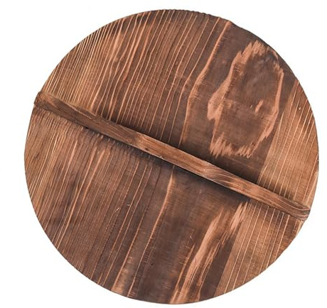 Wooden Pan Lid Pot Cover Round Anti Scalding Lightweight Skillet Cover Wooden Drop Lid for Kitchen Household Kitchen Supplies, 20CM