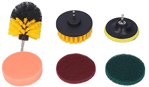 ANKROYU 6PCS Drill Brush, PP Drill Scrubber Brush, Multi Purpose Scrubbing Brushes, Hex Shank Cleaning Brushes for Showers Toilets Sinks Swimming Pools