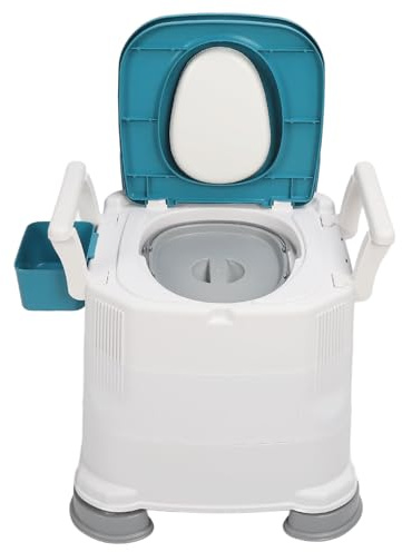 Nachtkommoden für Senioren, Tragbare Toilettensitzerhöhung mit Verbreitertem Griff für Senioren, Toilettenstuhl für die Toilette mit Armlehnen, Höhenverstellbar, Verrutschen
