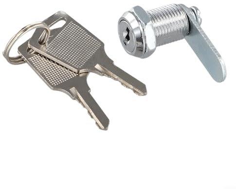 Eawfgtuw Zinc Alloy Drawer Lock Cabinet Mailbox Filing Furniture Lock With 2 Keys 12mm Aperture Silver Security Locking System for Personal Possessions